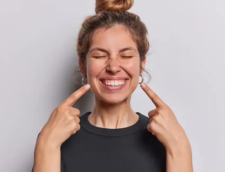 Patient with healthy smile in Foothill Ranch